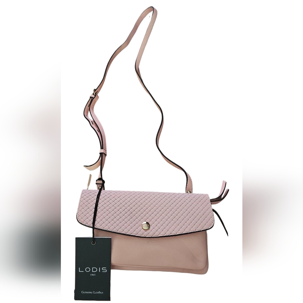 Lodis - NEW Bloom Solid Quilted Mini Crossbody Bag/Salmon Color Style #B-4656